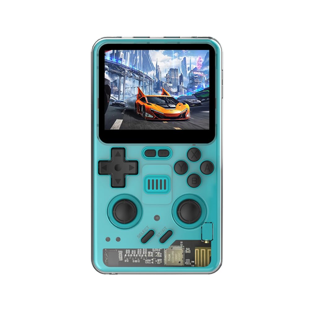 Powkiddy RGB20 Pro Handheld Retro Game Console, Vivid 3.2’’ IPS Screen, Powerful Quad-Core Processor, Dual TF Card Support, Long-Lasting 5000mAh Battery, Classic Gaming Experience (Green 128GB)