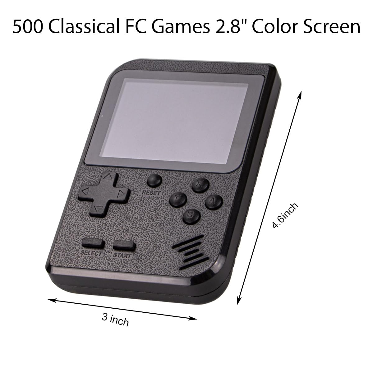Portable Handheld Games Retro Mini Video Games,Handheld Game Console with 500 Classical FC Games 2.8" Color Screen,Birthday for Boys Girls and Adults (Game500-Red)