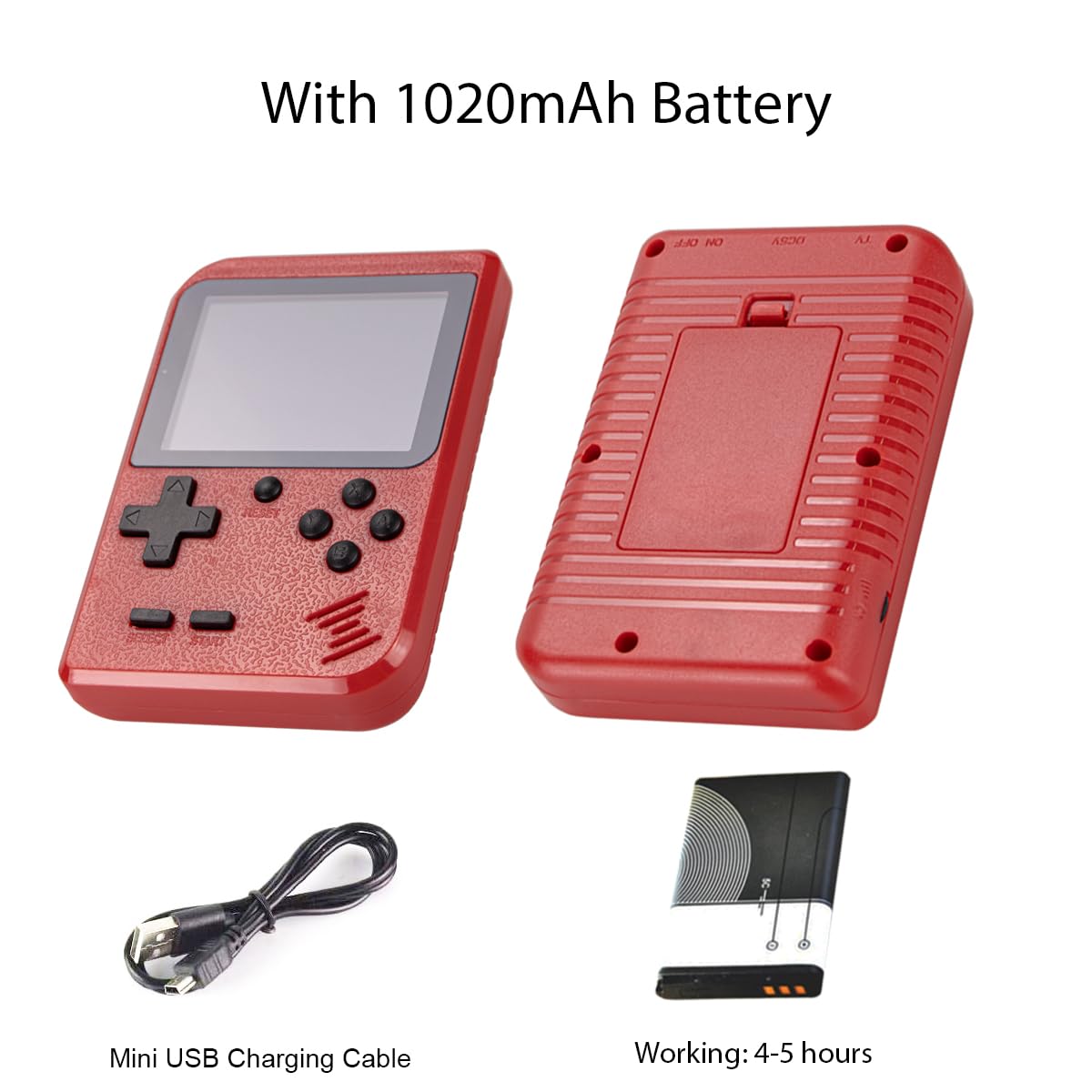Portable Handheld Games Retro Mini Video Games,Handheld Game Console with 500 Classical FC Games 2.8" Color Screen,Birthday for Boys Girls and Adults (Game500-Red)