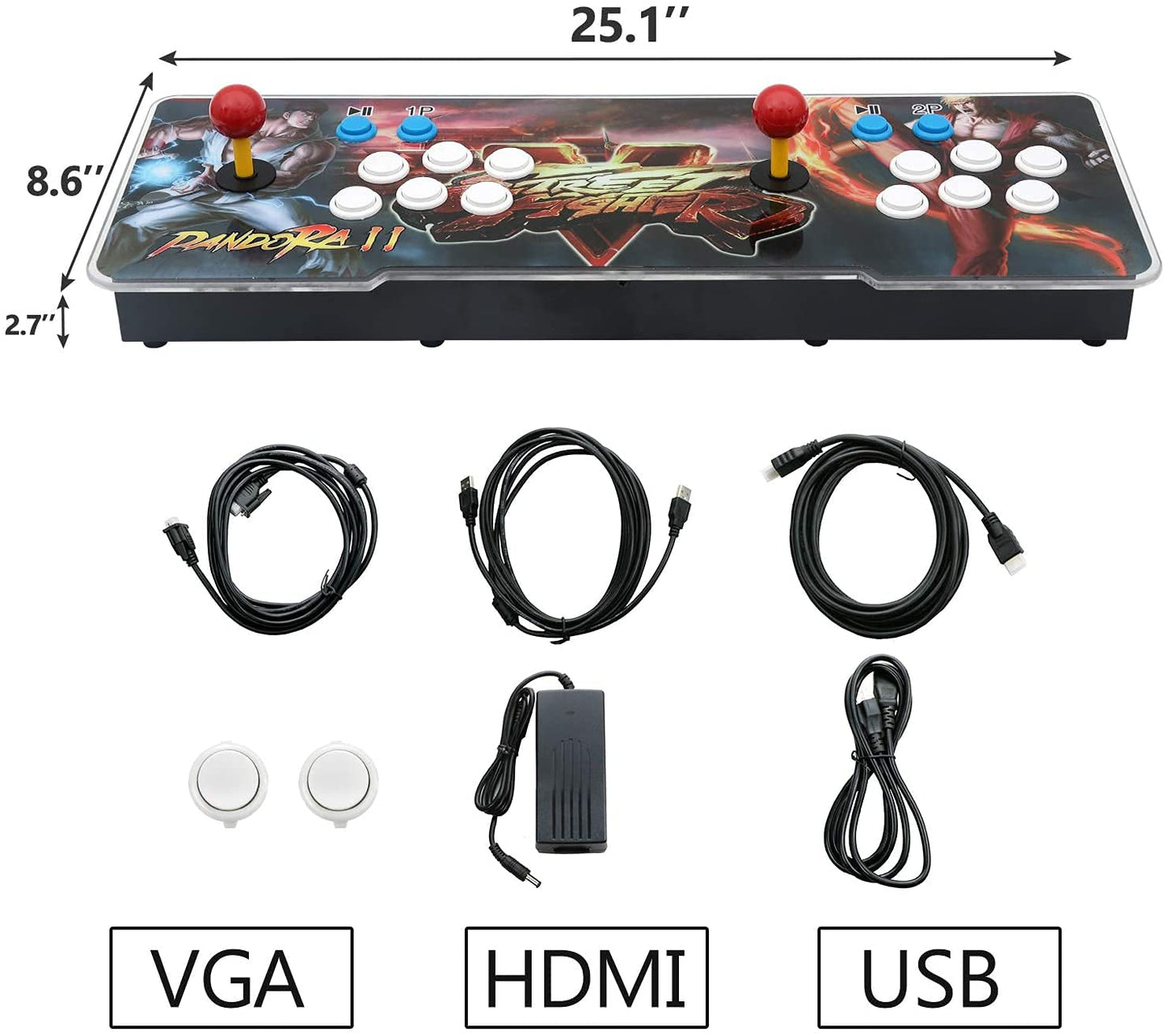 30000 Games in 1 Arcade Game Console ,Pandora Treasure 3D Double Stick,30000 Classic Arcade Game,Search Games, Support 3D Games,Favorite List, 4 Players Online Game,1280X720 Full HD Video Game