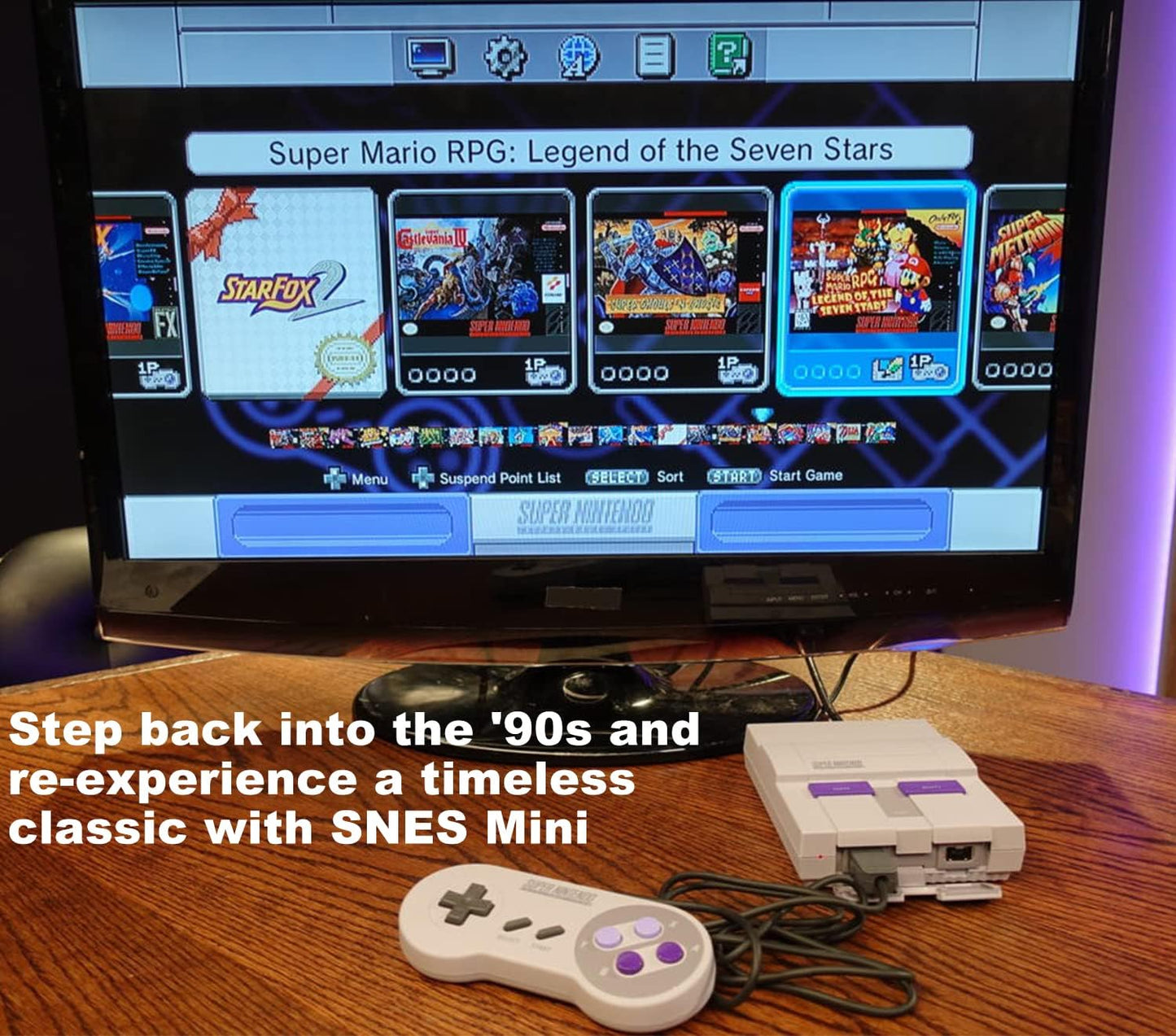 Video Game Consoles for SNES Classic Edition Super for NES Mini System, Pre-load 21 Official for SNES Original Games, to HD TV ZYX21