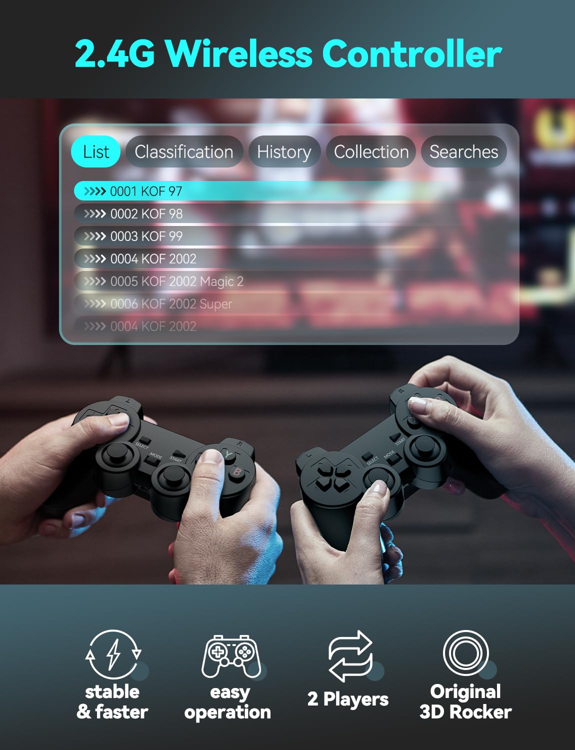 2024 Newest 20000+ Games Retro Game Console Video Gaming: HDMI Game Stick 4K Mini NES Classic Edition System Emulator De Videojuegos 2.4G Wireless Plug and Play for TV