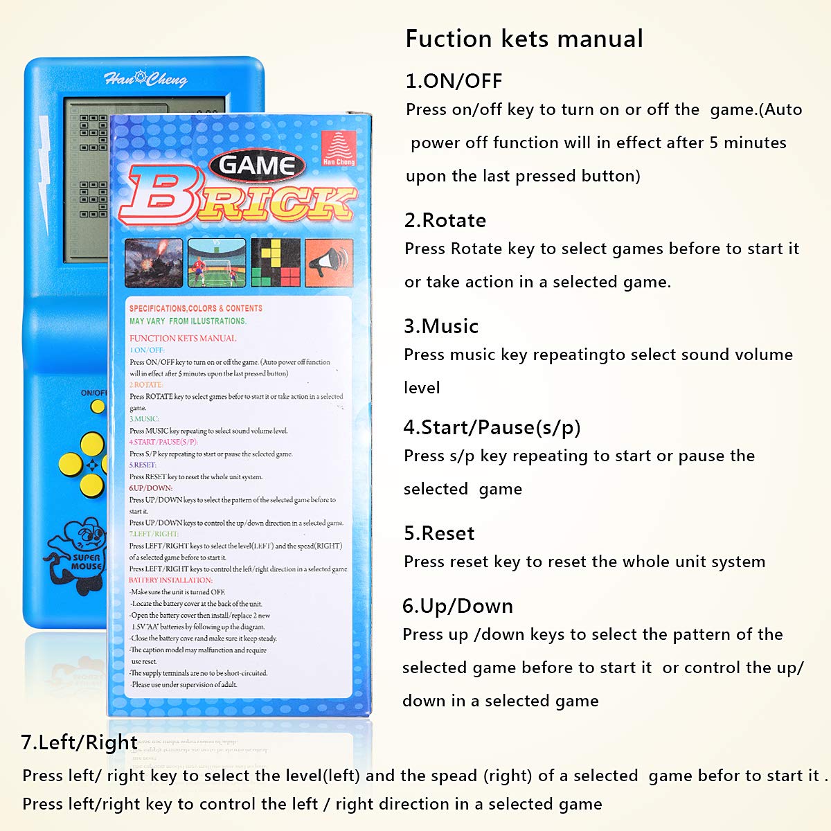 Portable Game Player for Travel, Handheld Game Console for Kids, Classic Game Console for 80s 90s (3.5 Inch)