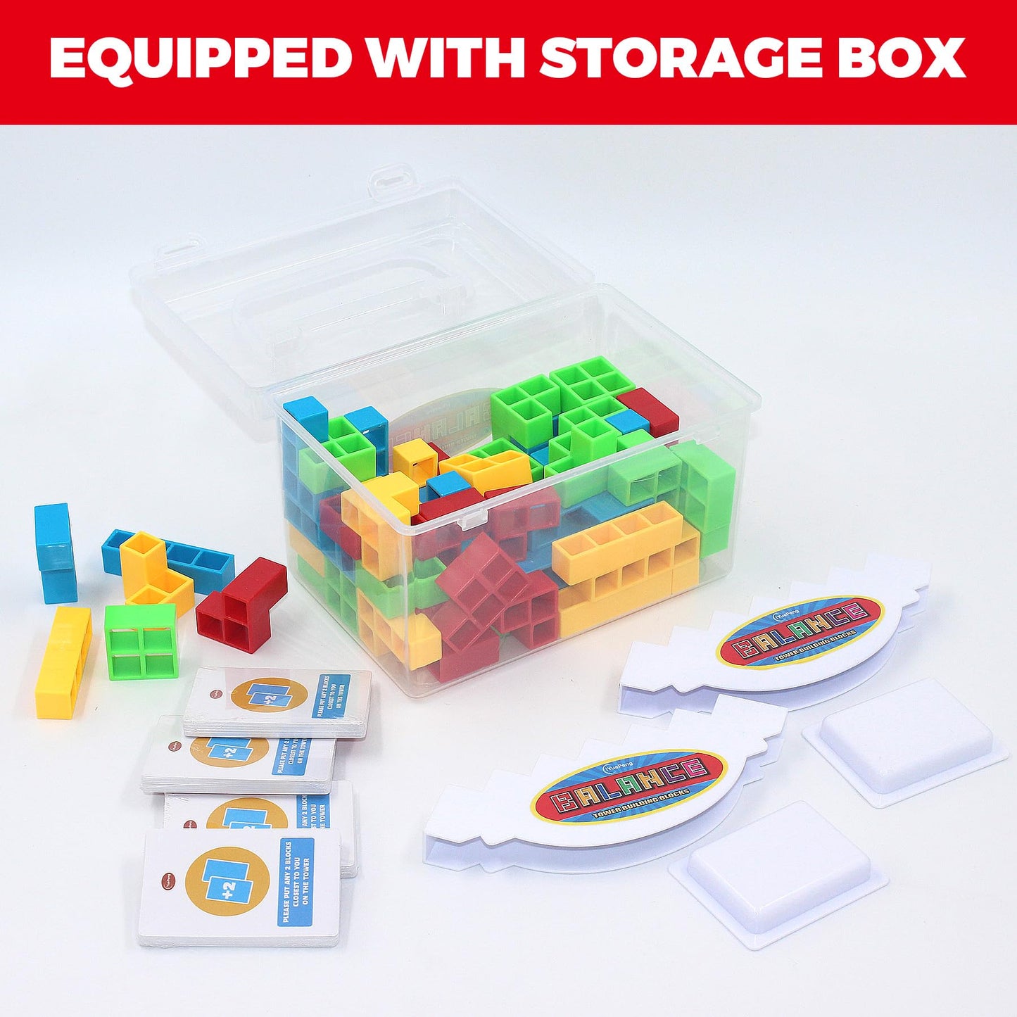 iYuePeng Board Games for Kids & Adults Tetra Tower Balance Stacking Toys Perfect for Family Games, Parties, Travel