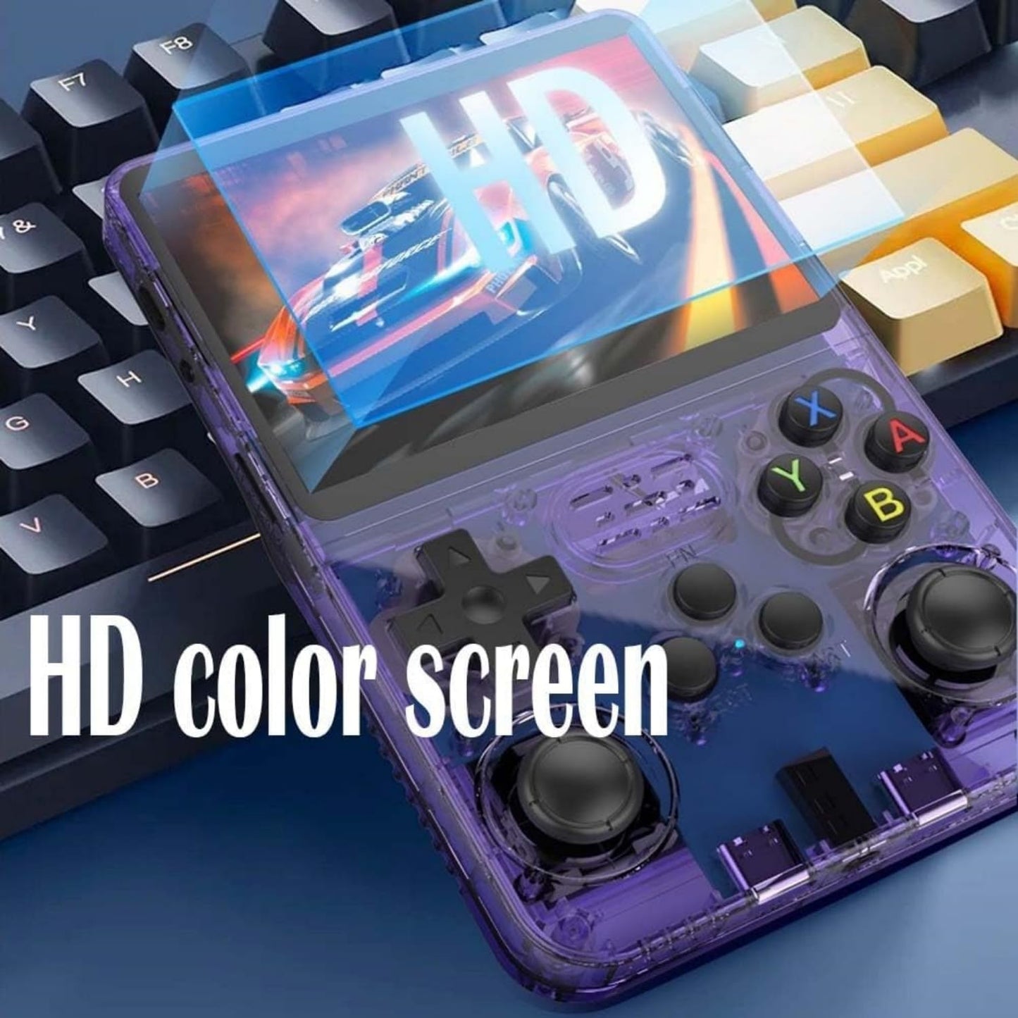 R36S Handheld Game Console, R36S Retro Handheld Game Console, 3.5-inch Retro Handheld, with 64G Built-in 15000+ Classic Games, Game Consoles (Black 64G)