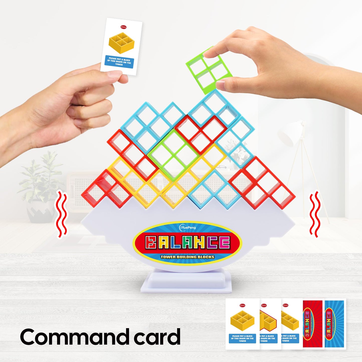 iYuePeng Board Games for Kids & Adults Tetra Tower Balance Stacking Toys Perfect for Family Games, Parties, Travel