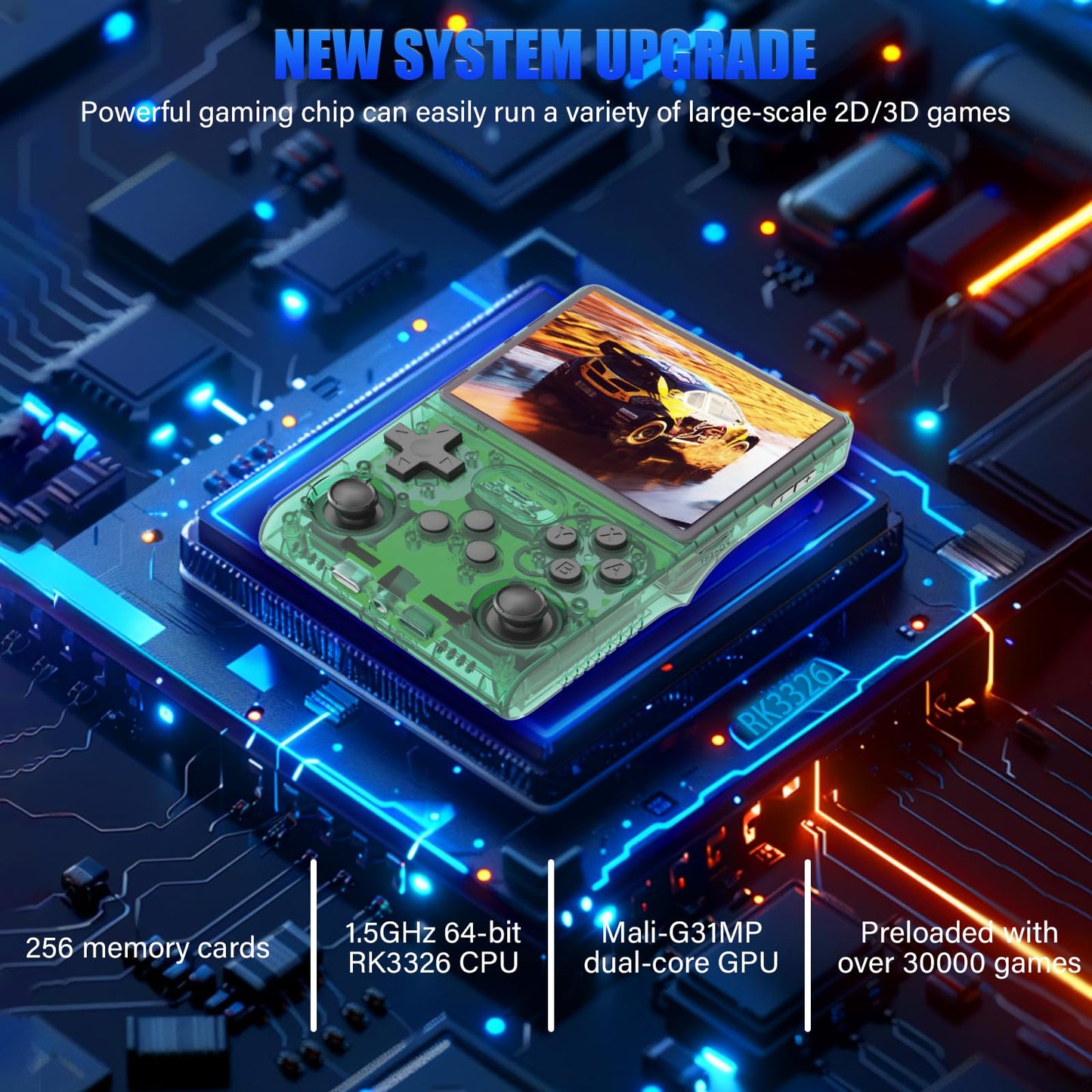 30000 Games in 1Handheld Game Console,3.5-Inch IPS Screen Retro Gaming Console,30000 Classic Games, 3800mAh,20+Mainstream Emulator,Built-in 256G TF Card, Support HDMI and TV Output