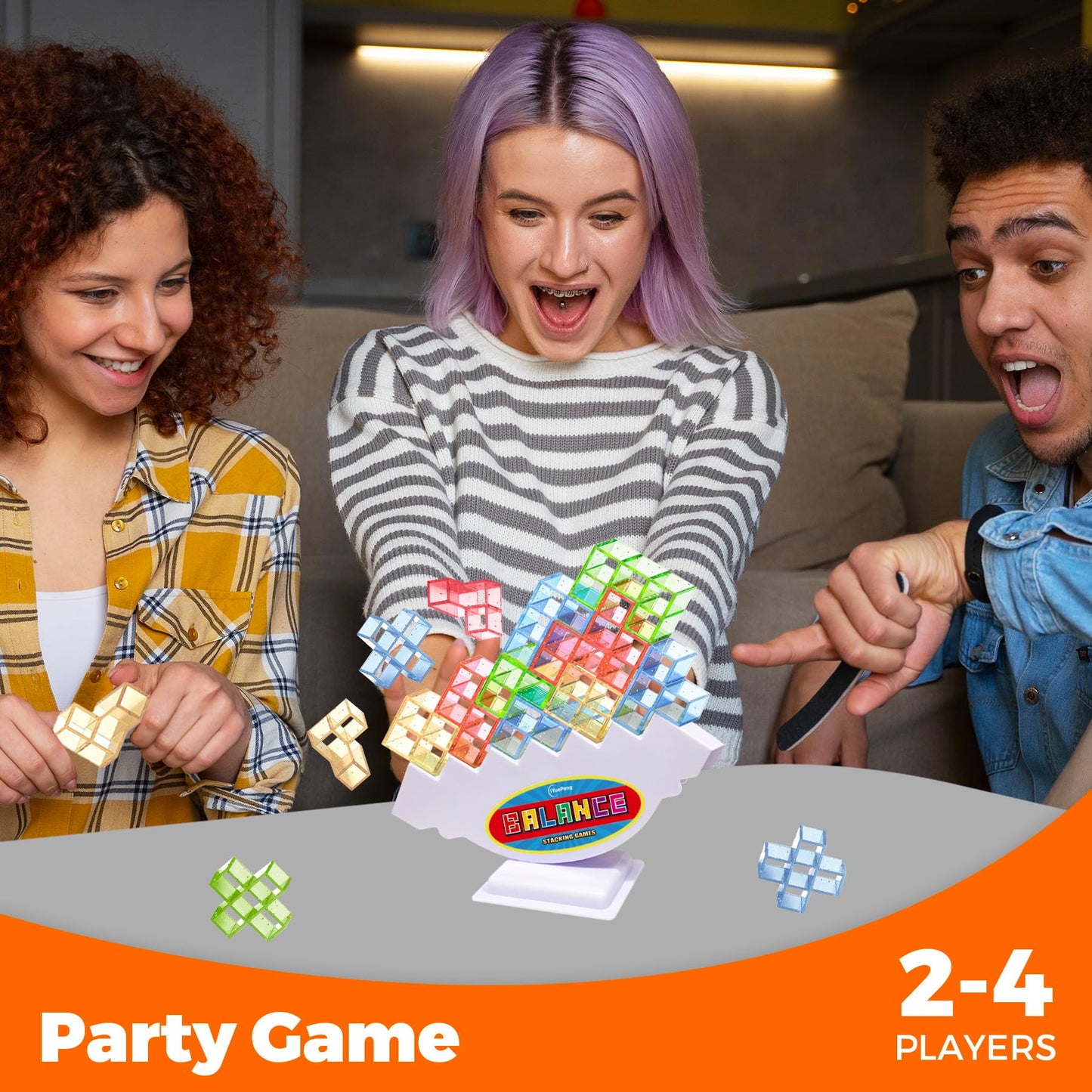 iYuePeng Board Games for Kids & Adults Tetra Tower Balance Stacking Toys Perfect for Family Games, Parties, Travel