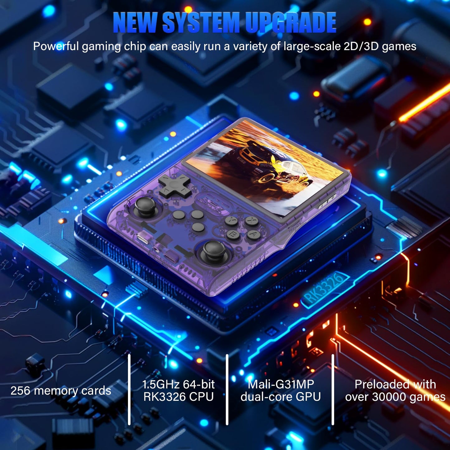 30000 Games in 1Handheld Game Console,3.5-Inch IPS Screen Retro Gaming Console,30000 Classic Games, 3800mAh,20+Mainstream Emulator,Built-in 256G TF Card, Support HDMI and TV Output