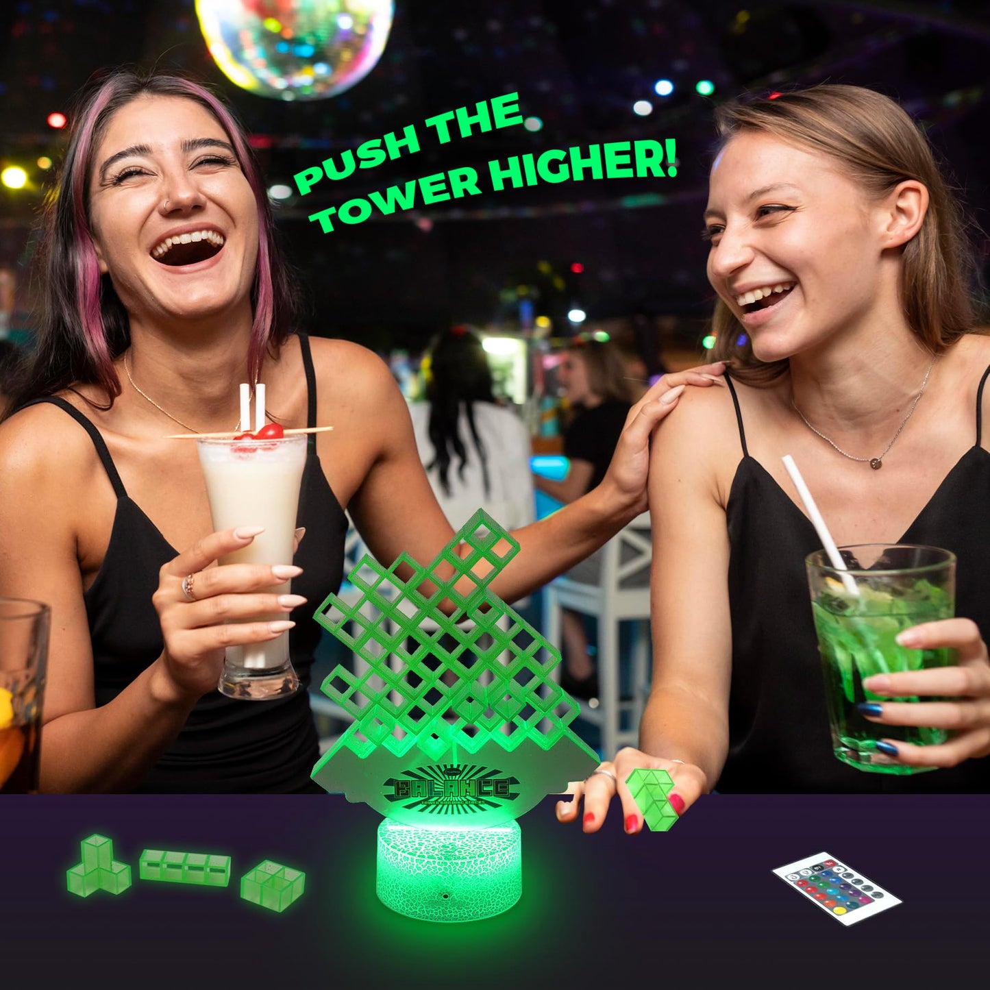 iYuePeng Board Games for Kids & Adults Tetra Tower Balance Stacking Toys Perfect for Family Games, Parties, Travel