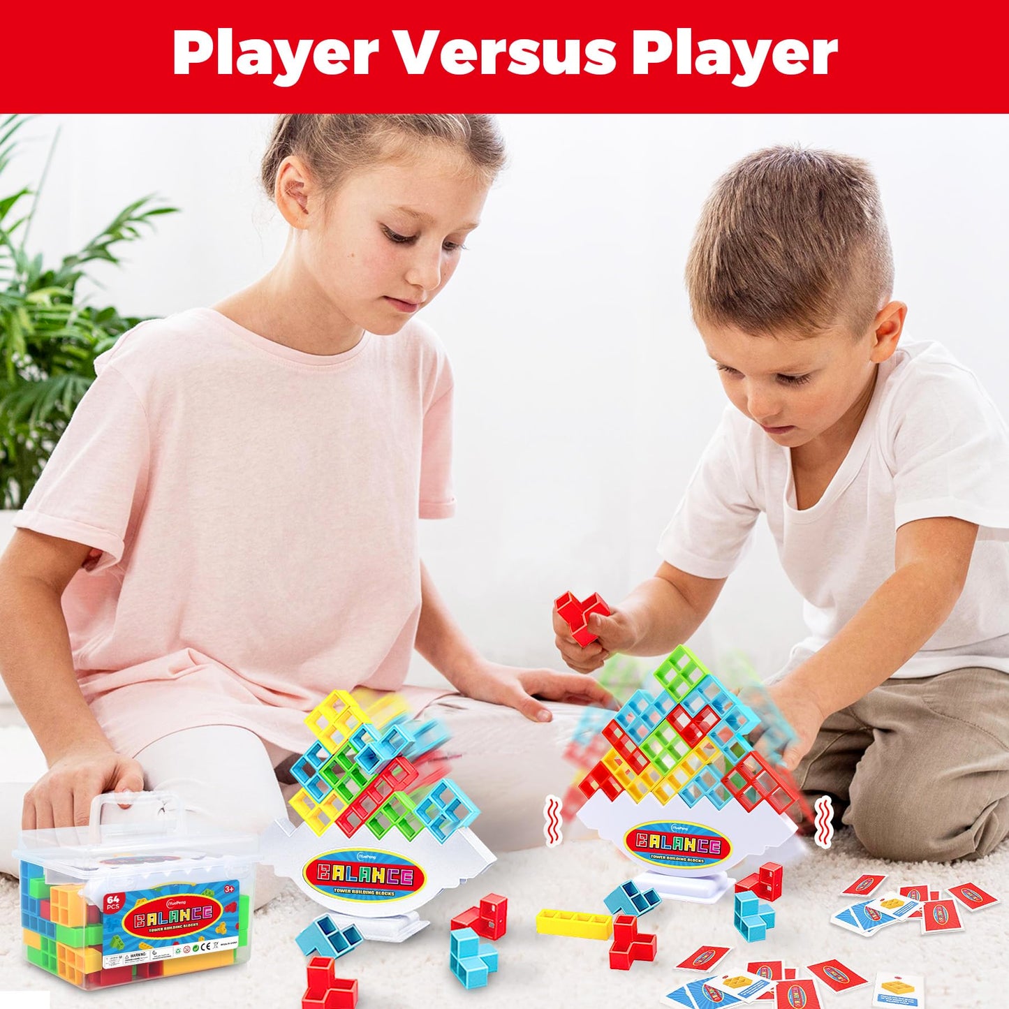 iYuePeng Board Games for Kids & Adults Tetra Tower Balance Stacking Toys Perfect for Family Games, Parties, Travel