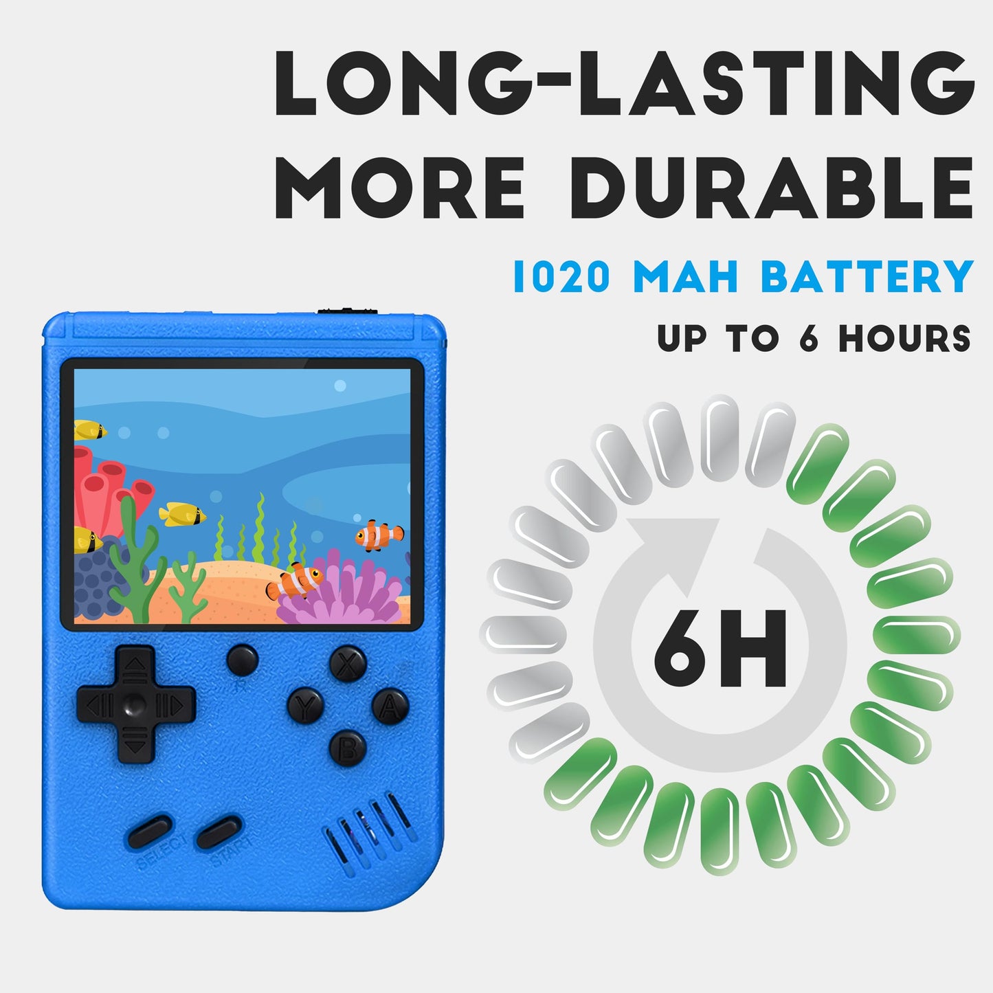 Retro Handheld Game Console,Portable Video Game Console with 500 Classic Games, 3.0 inches HD Screen, Support TV & Two Players Present for Kids & Adults Blue