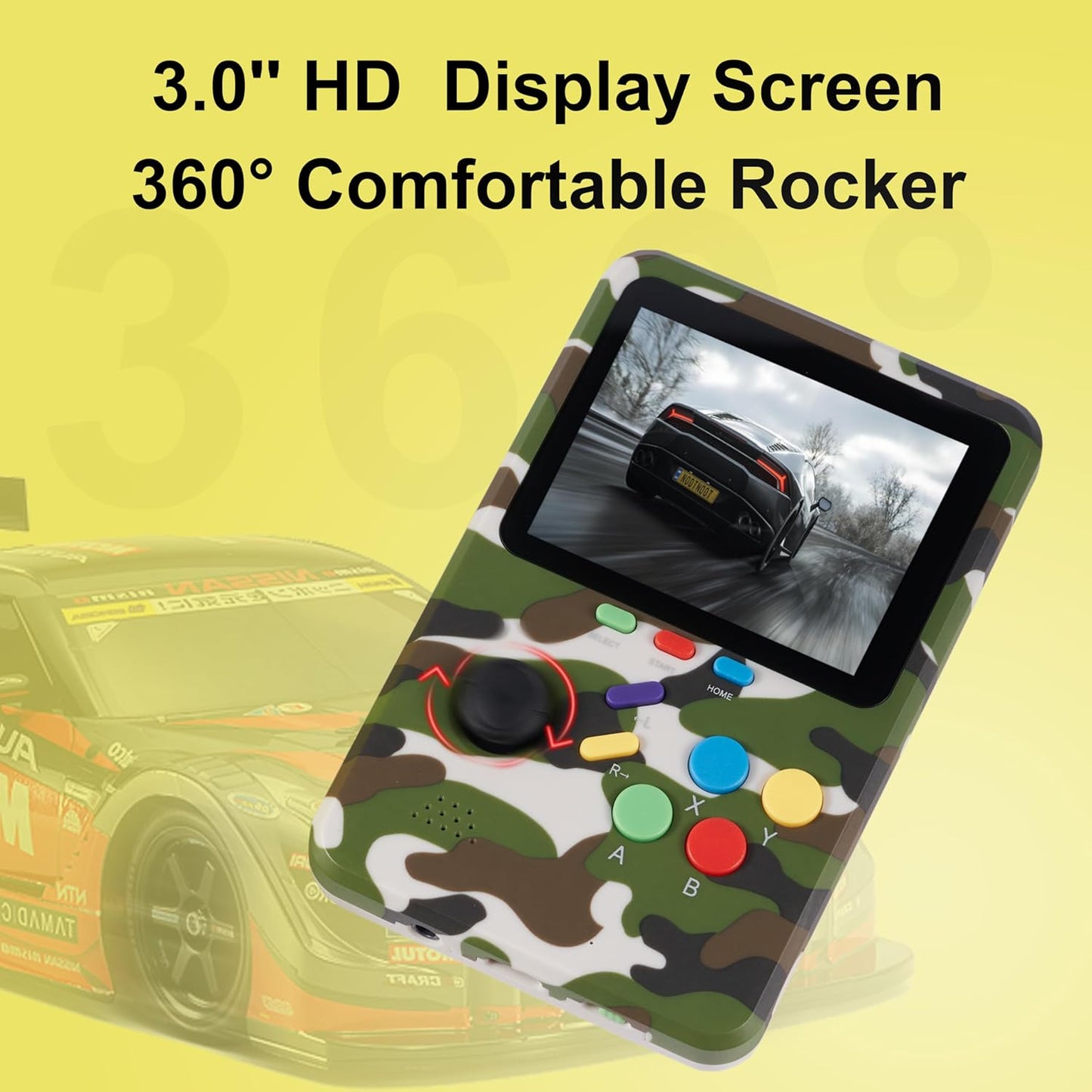 WeLohas Retro Handheld Console,10 Classic Emulator, Q2 Pro Electronic 3D Gaming System,10000+ Fun Games Preloaded,64GB TF Card,3.0" HD Screen,Rechargeable,Portable Console Gifts for Teen Adults