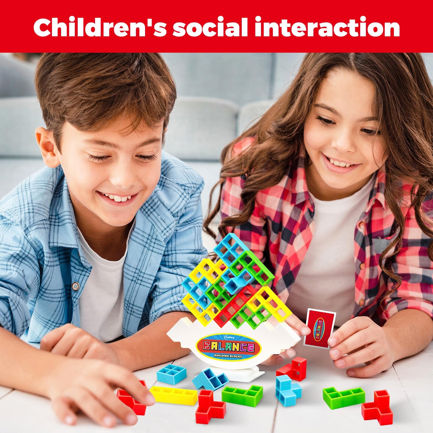 iYuePeng Board Games for Kids & Adults Tetra Tower Balance Stacking Toys Perfect for Family Games, Parties, Travel
