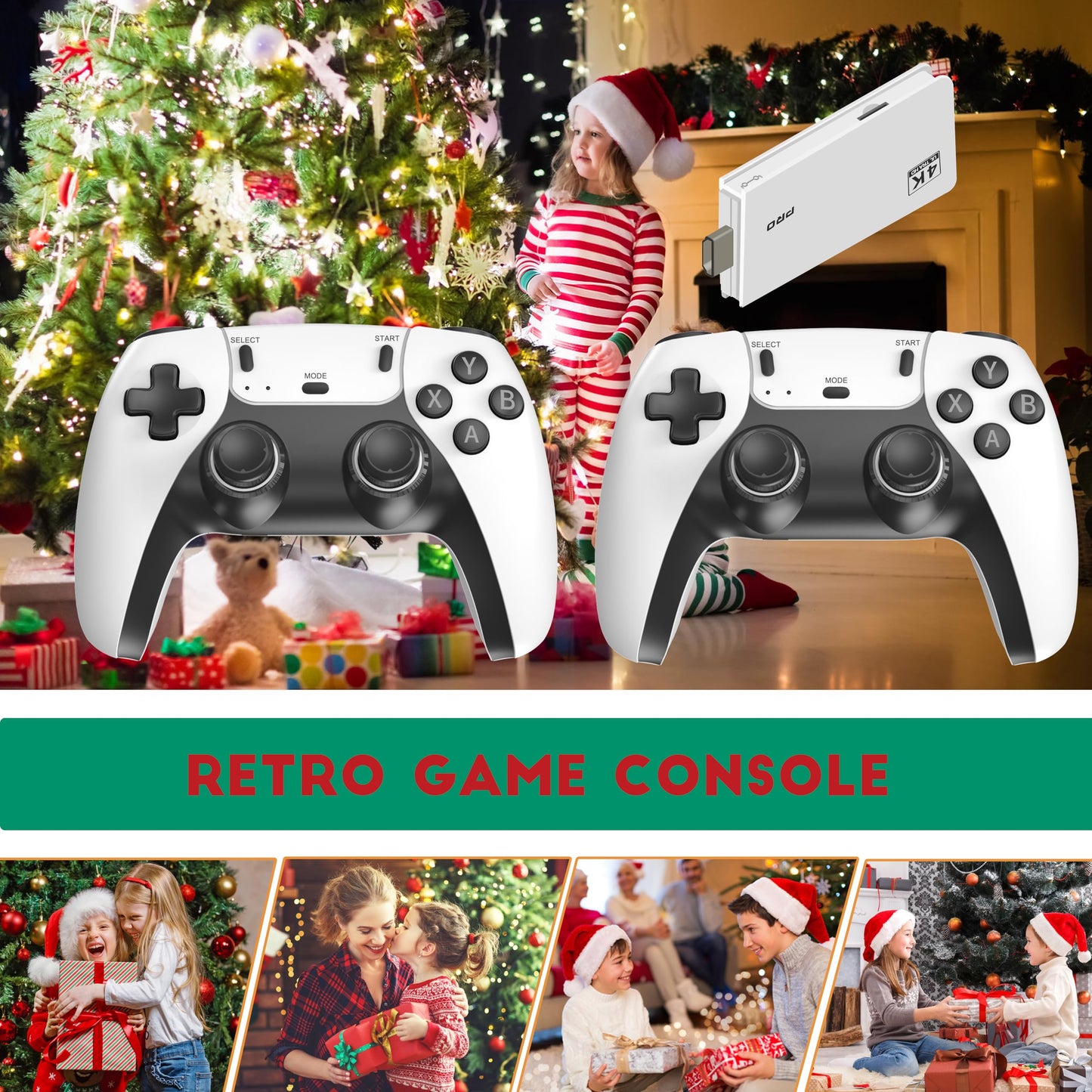 Retro Handheld Game Console,Portable Video Game Console with 500 Classic Games, 3.0 inches HD Screen, Support TV & Two Players Present for Kids & Adults Blue