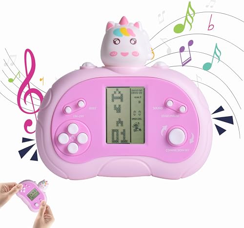 Upgraded Handheld Game Console for Kids - Newest Classic Retro Block Game Console Toy with LCD Screen - Portable Video Game Console Toys - Birthday, for Boys Girls (Spaceman)