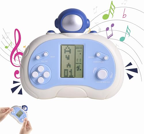 Upgraded Handheld Game Console for Kids - Newest Classic Retro Block Game Console Toy with LCD Screen - Portable Video Game Console Toys - Birthday, for Boys Girls (Spaceman)