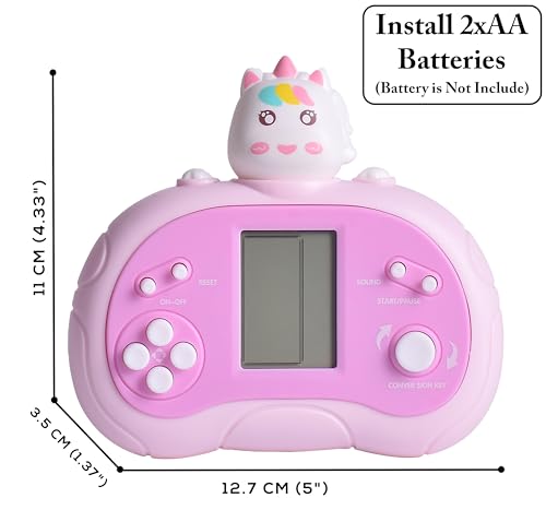 Upgraded Handheld Game Console for Kids - Newest Classic Retro Block Game Console Toy with LCD Screen - Portable Video Game Console Toys - Birthday, for Boys Girls (Spaceman)