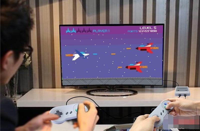 Retro Gaming Console Classic Mini Plug & Play TV Video Games Console with Built-in 620 Games, AV Output and Dual Controllers for Christmas Birthday Gifts