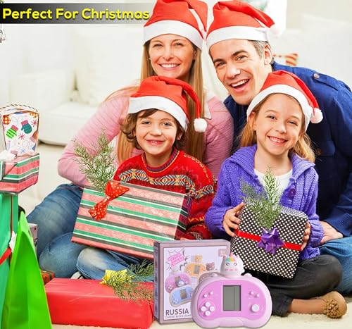 Upgraded Handheld Game Console for Kids - Newest Classic Retro Block Game Console Toy with LCD Screen - Portable Video Game Console Toys - Birthday, for Boys Girls (Spaceman)