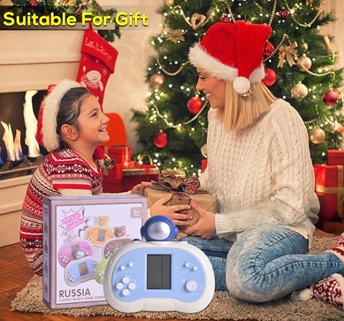 Upgraded Handheld Game Console for Kids - Newest Classic Retro Block Game Console Toy with LCD Screen - Portable Video Game Console Toys - Birthday, for Boys Girls (Spaceman)