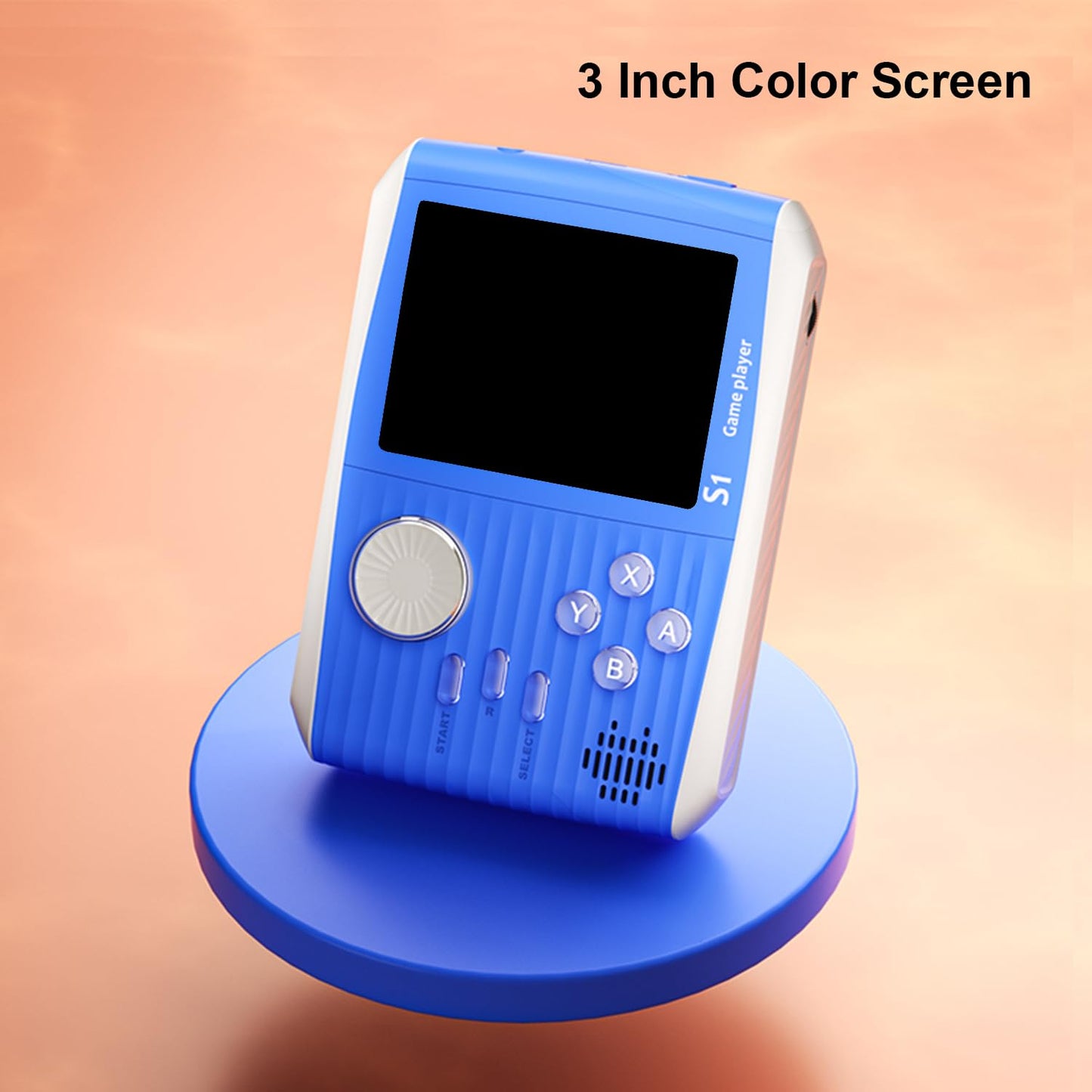 Retro Game Console Handheld, Mini Handheld Game Console for Kids with 666 Classic Retro Games, 1020mAh Rechargeable Battery, 3 Inch Screen Gameboy, Birthday Game Toy for Boy Girl (Blue)