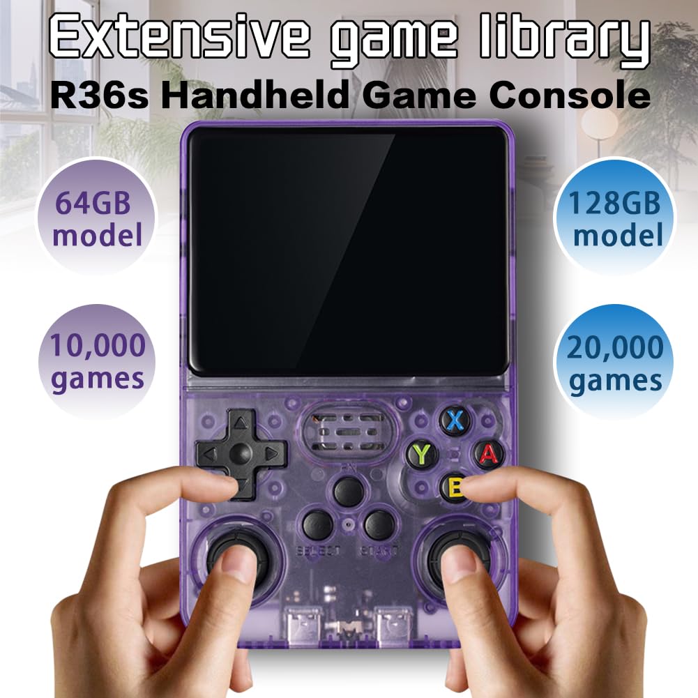 Retro Boy - Infinity Retro Boy Game Console, Retro Handheld Game Console Built in 20000+ Games, 3.5in HD Portable Game Console Wireless Revisiting Classics (128GB Black)
