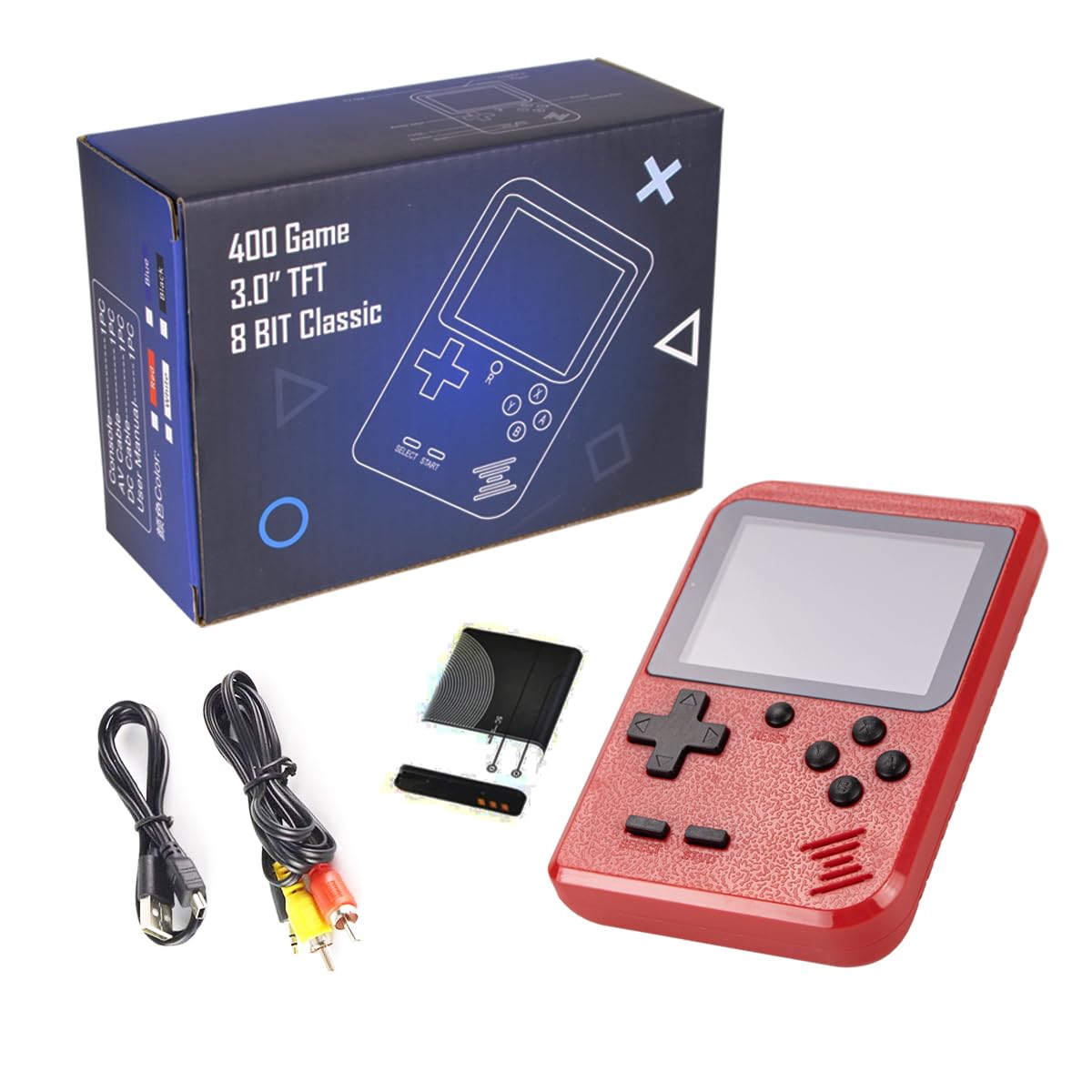 Portable Handheld Games Retro Mini Video Games，Handheld Game Console with 500 Classical FC Games 2.8" Color Screen，Birthday for Boys Girls and Adults (Game500-Red)