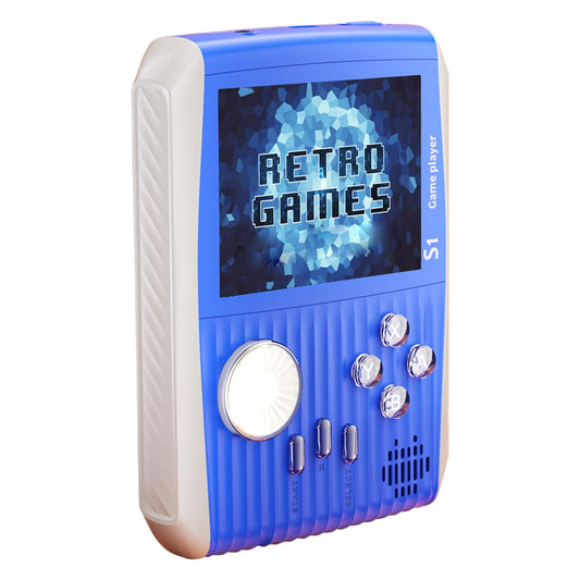 Retro Game Console Handheld, Mini Handheld Game Console for Kids with 666 Classic Retro Games, 1020mAh Rechargeable Battery, 3 Inch Screen Gameboy, Birthday Game Toy for Boy Girl (Blue)