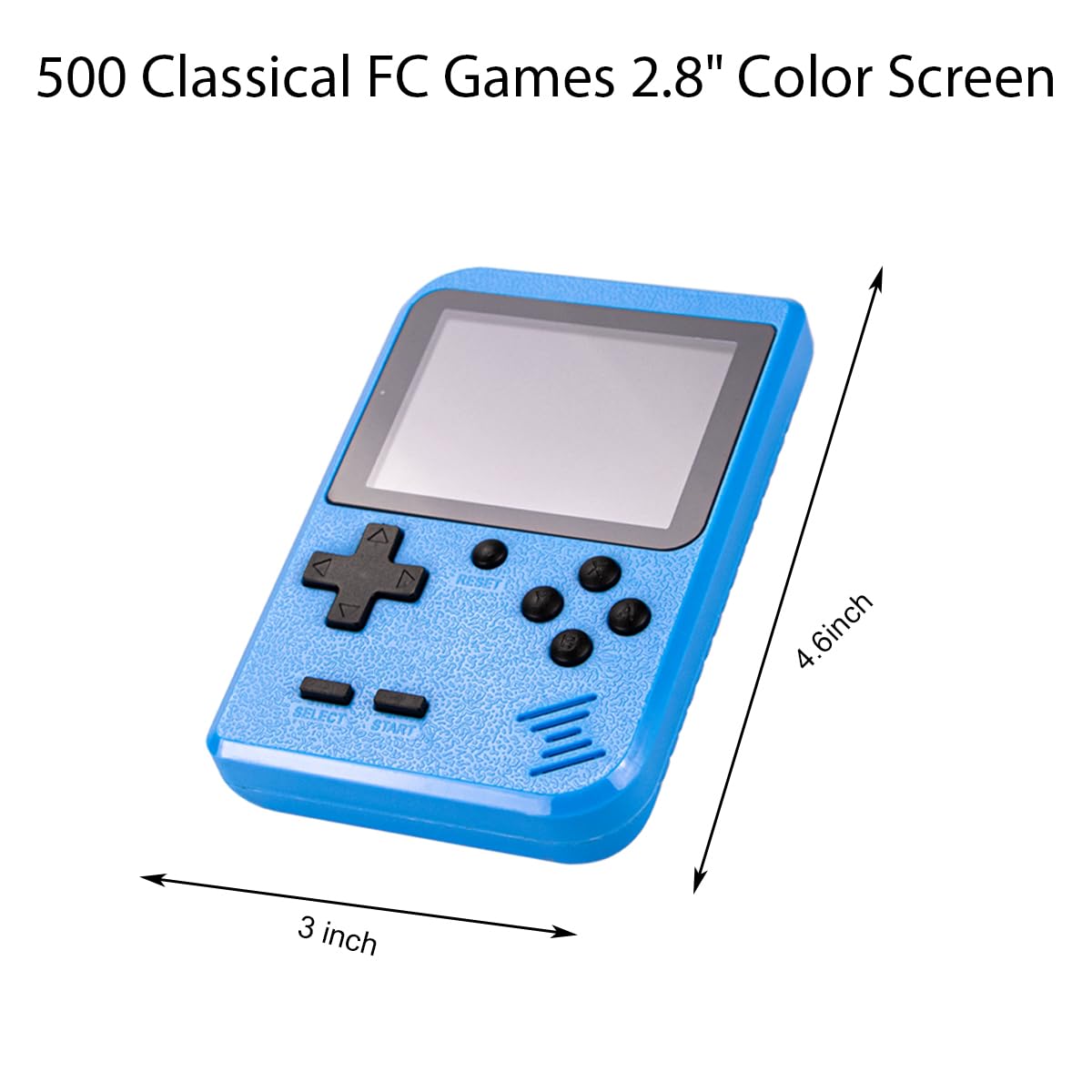 Portable Handheld Games Retro Mini Video Games，Handheld Game Console with 500 Classical FC Games 2.8" Color Screen，Birthday for Boys Girls and Adults (Game500-Red)
