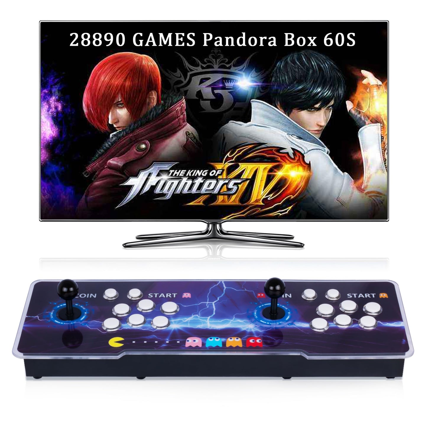 10000 in 1 Arcade Game Console Pandoras 18S WiFi Function Game Machine for PC & Projector & TV, 2-4 Players, 1280X720, 3D Games, Search/Hide/Save/Load/Pause Games, Favorite List