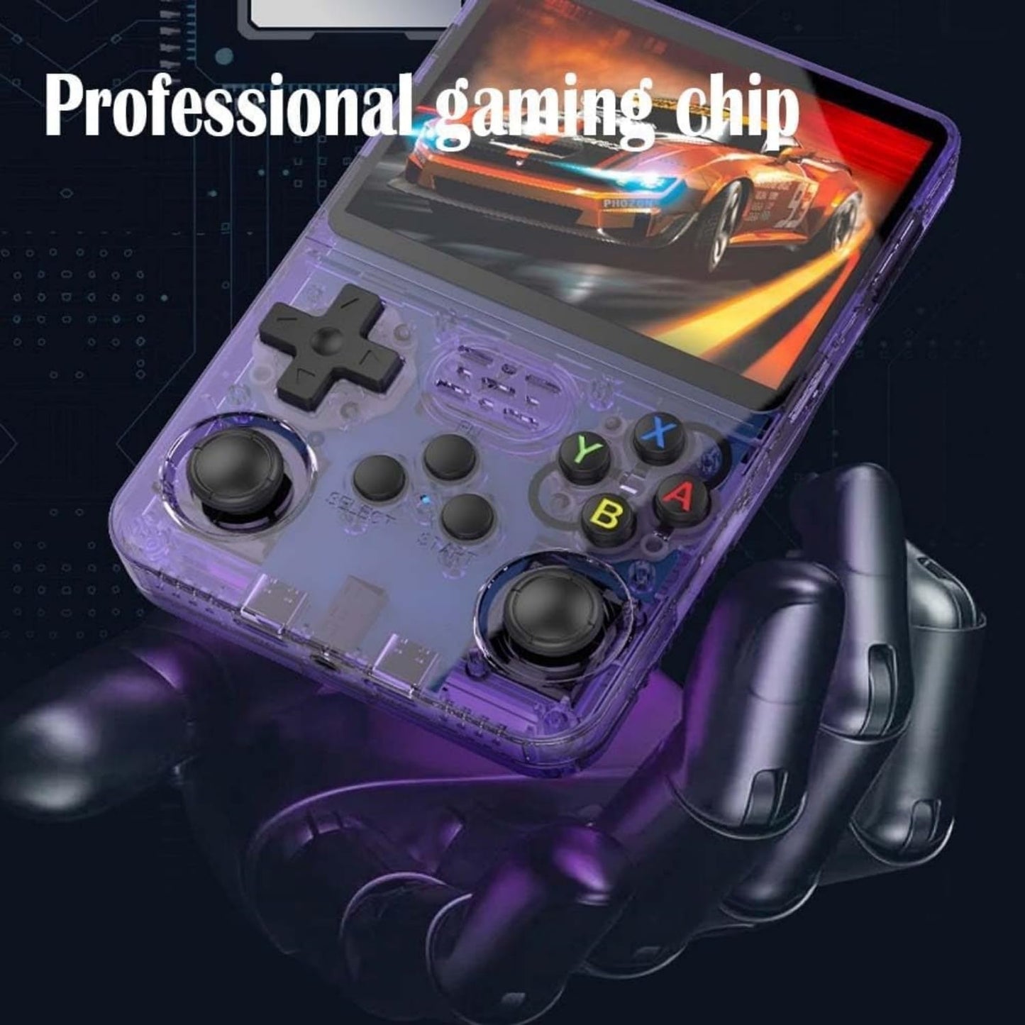 R36S Handheld Game Console, R36S Retro Handheld Game Console, 3.5-inch Retro Handheld, with 64G Built-in 15000+ Classic Games, Game Consoles (Black 64G)