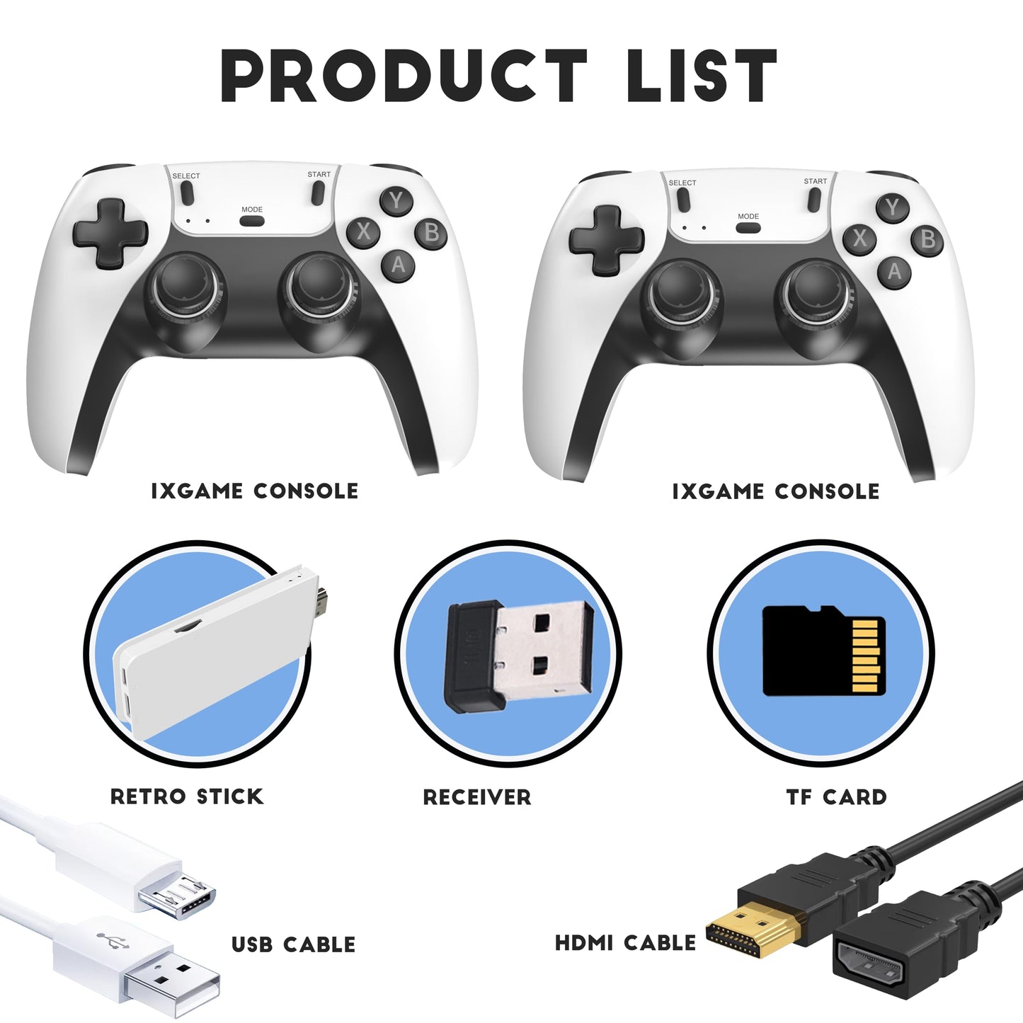 Retro Handheld Game Console,Portable Video Game Console with 500 Classic Games, 3.0 inches HD Screen, Support TV & Two Players Present for Kids & Adults Blue