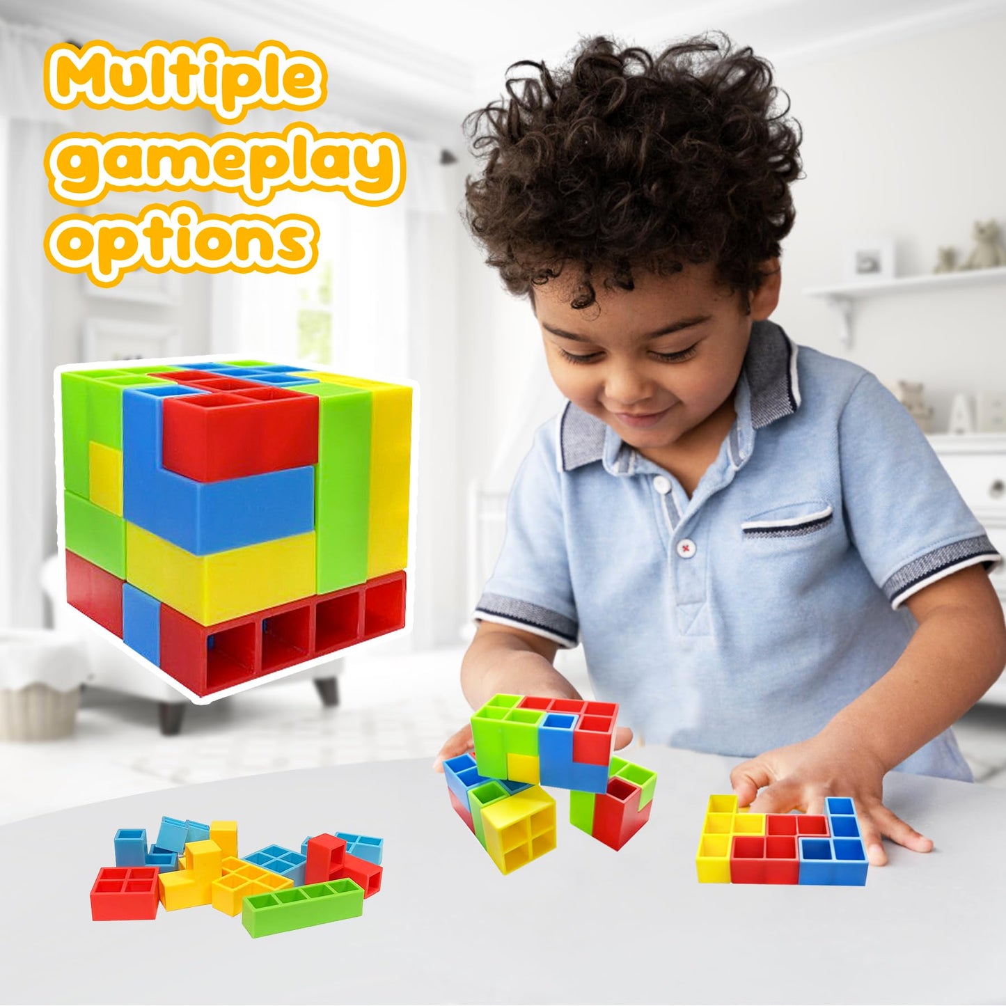 iYuePeng Board Games for Kids & Adults Tetra Tower Balance Stacking Toys Perfect for Family Games, Parties, Travel