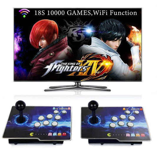 10000 in 1 Arcade Game Console Pandoras 18S WiFi Function Game Machine for PC & Projector & TV, 2-4 Players, 1280X720, 3D Games, Search/Hide/Save/Load/Pause Games, Favorite List