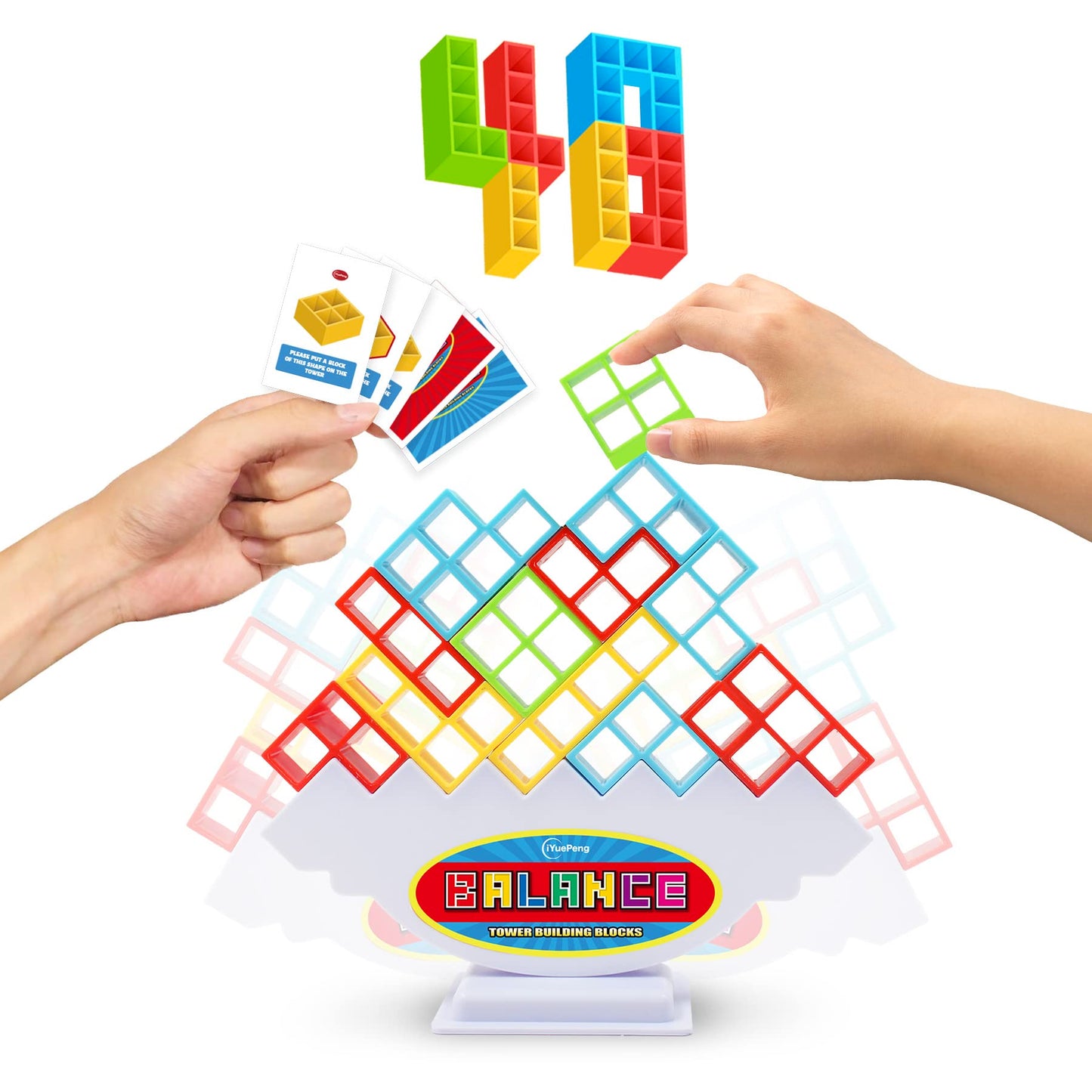 iYuePeng Board Games for Kids & Adults Tetra Tower Balance Stacking Toys Perfect for Family Games, Parties, Travel