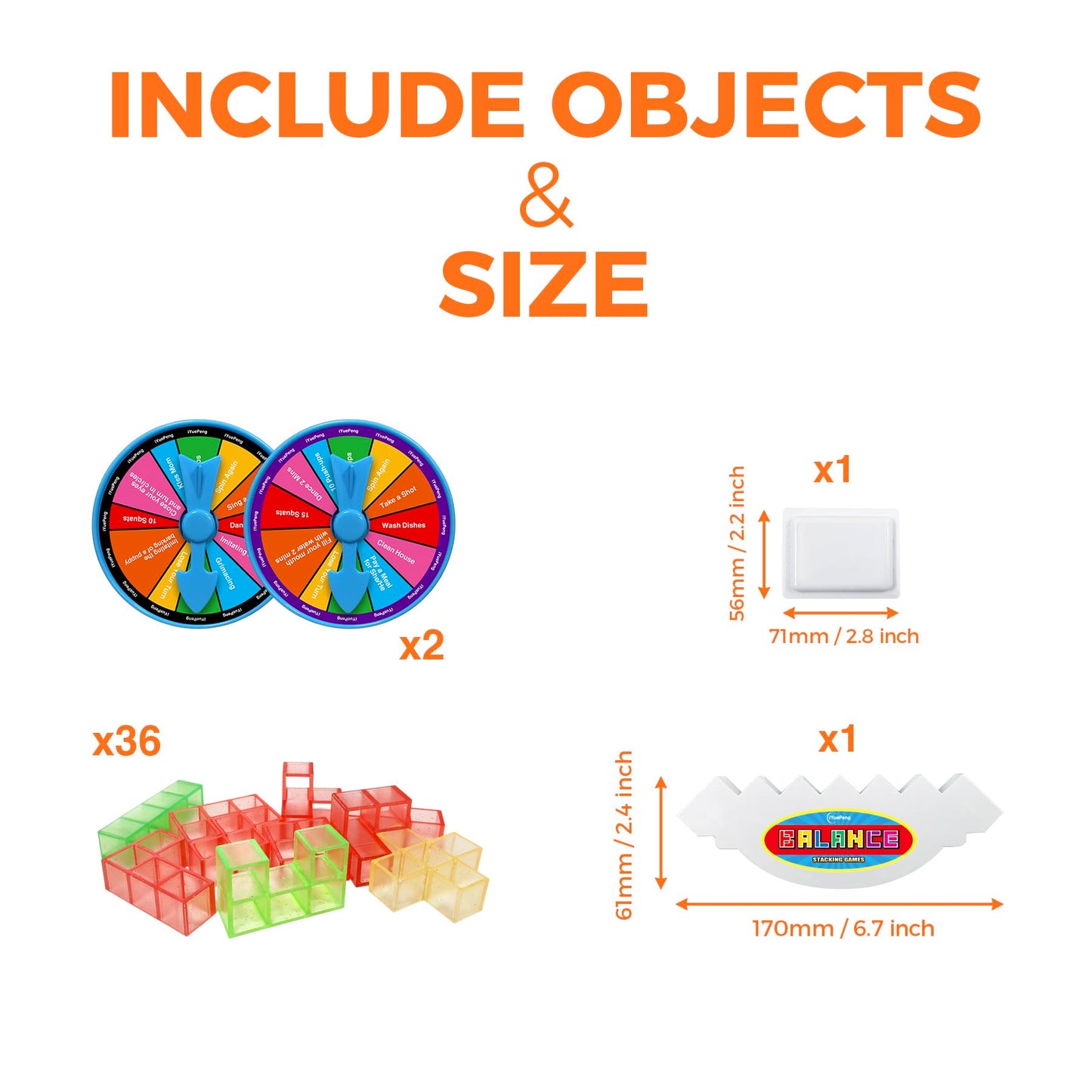 iYuePeng Board Games for Kids & Adults Tetra Tower Balance Stacking Toys Perfect for Family Games, Parties, Travel
