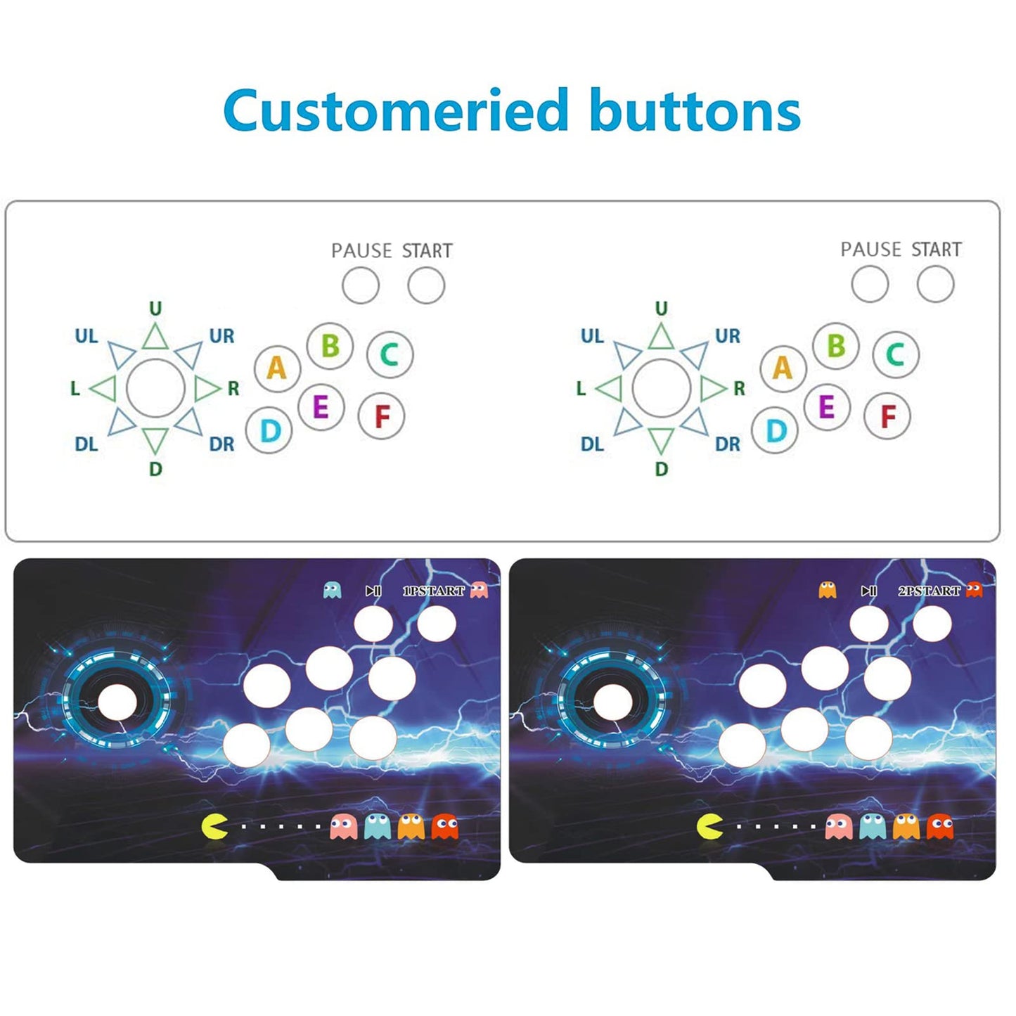 10000 in 1 Arcade Game Console Pandoras 18S WiFi Function Game Machine for PC & Projector & TV, 2-4 Players, 1280X720, 3D Games, Search/Hide/Save/Load/Pause Games, Favorite List