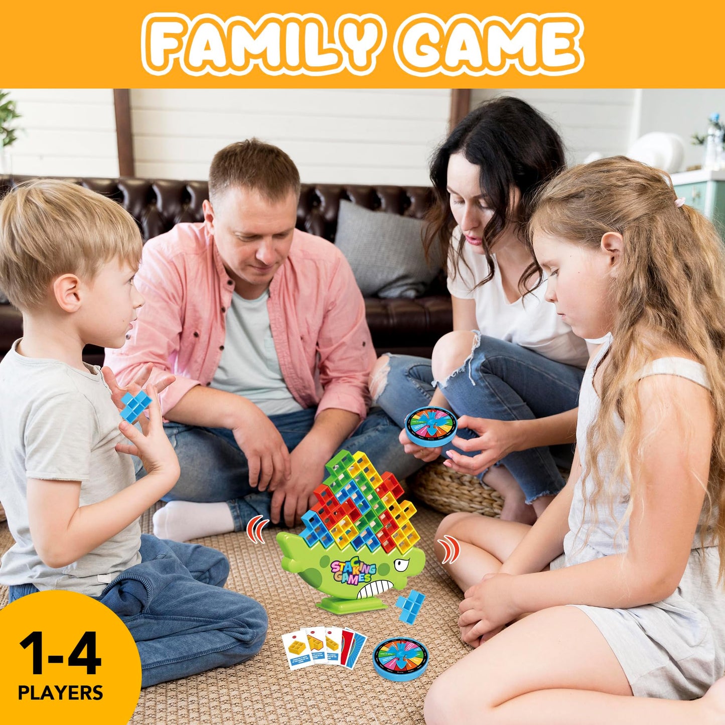 iYuePeng Board Games for Kids & Adults Tetra Tower Balance Stacking Toys Perfect for Family Games, Parties, Travel
