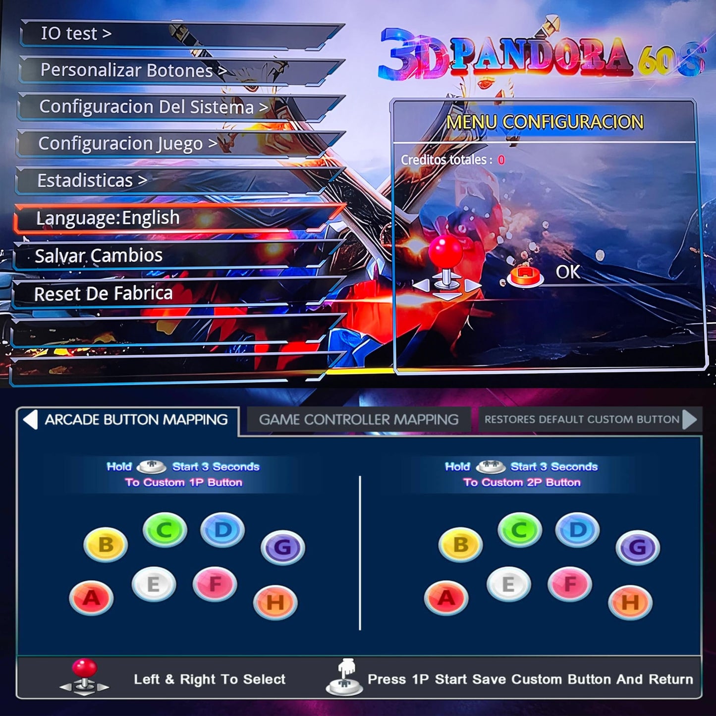 10000 in 1 Arcade Game Console Pandoras 18S WiFi Function Game Machine for PC & Projector & TV, 2-4 Players, 1280X720, 3D Games, Search/Hide/Save/Load/Pause Games, Favorite List