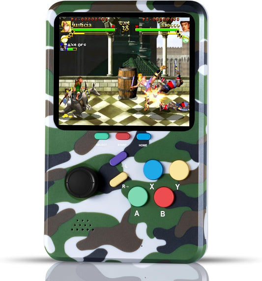 WeLohas Retro Handheld Console,10 Classic Emulator, Q2 Pro Electronic 3D Gaming System,10000+ Fun Games Preloaded,64GB TF Card,3.0" HD Screen,Rechargeable,Portable Console Gifts for Teen Adults