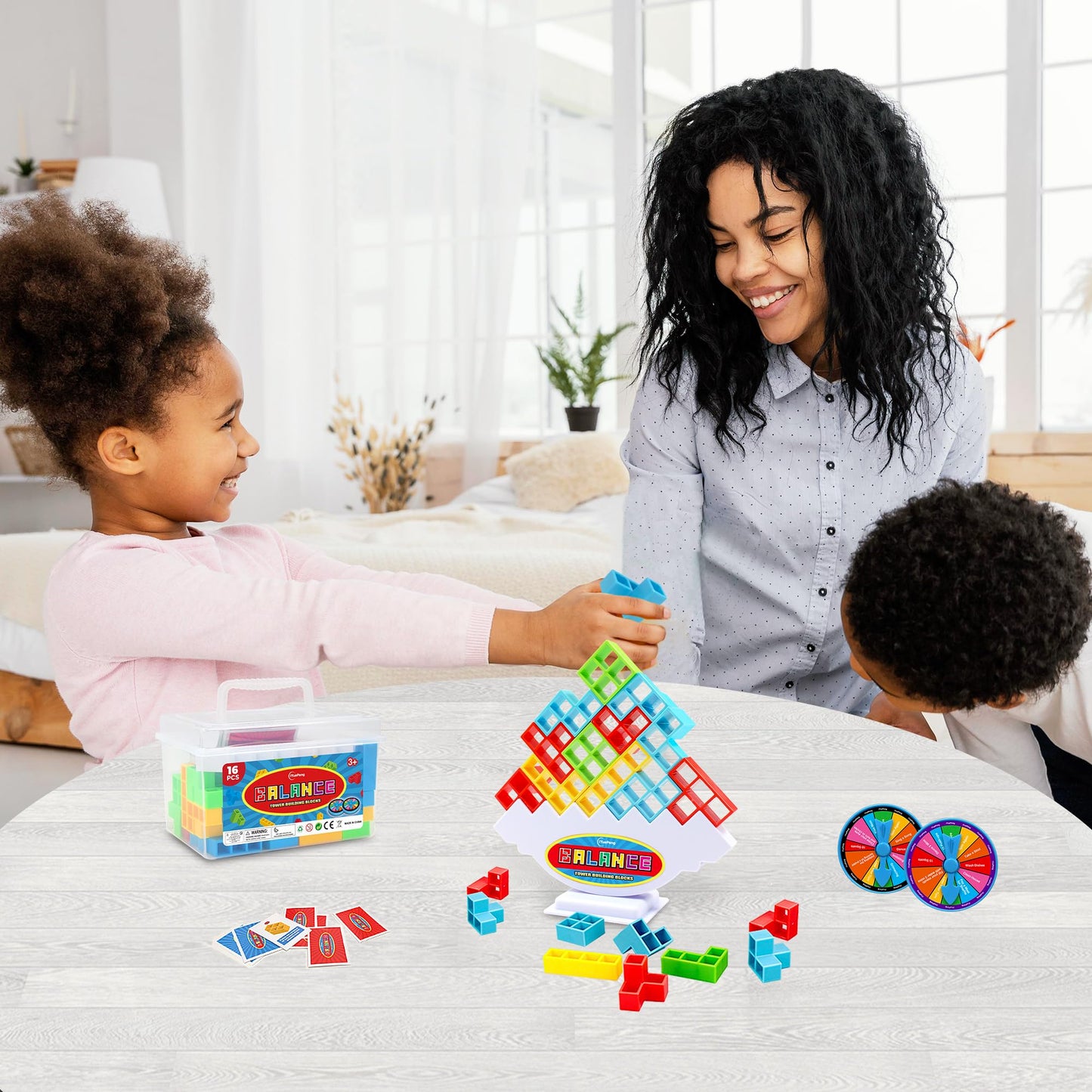 iYuePeng Board Games for Kids & Adults Tetra Tower Balance Stacking Toys Perfect for Family Games, Parties, Travel